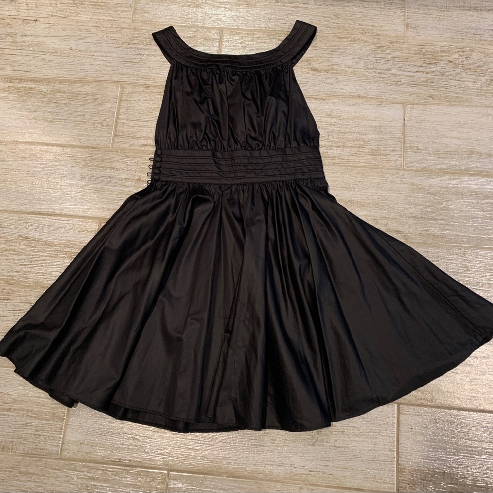 French Connection Solid Black Sleeveless Fit &Fla… - image 6